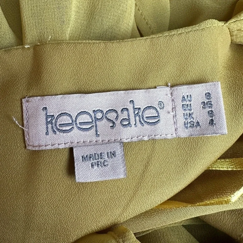 Keepsake the Label Mustard Yellow Ruffle Cutout Mini Dress 4 | Feminine Romantic